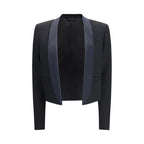 Schwarze Wolljacke