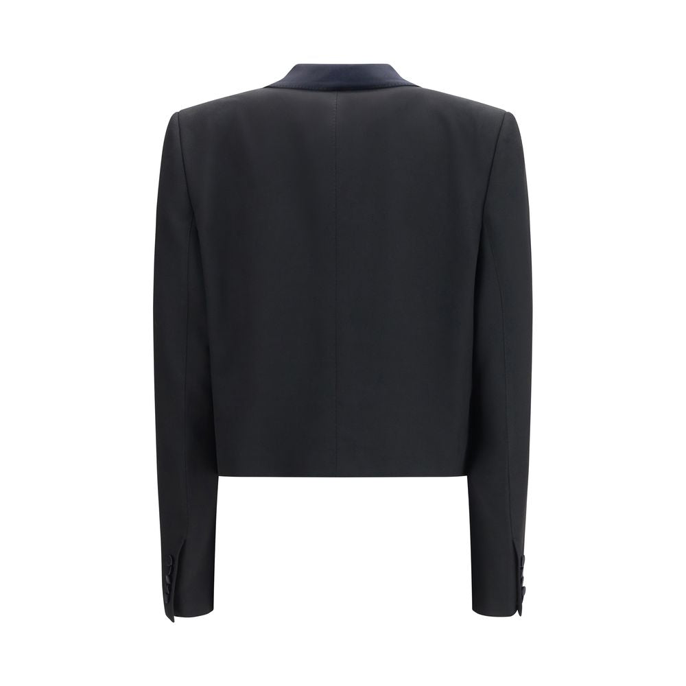 Schwarze Wolljacke
