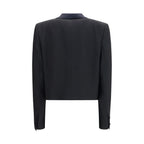 Schwarze Wolljacke