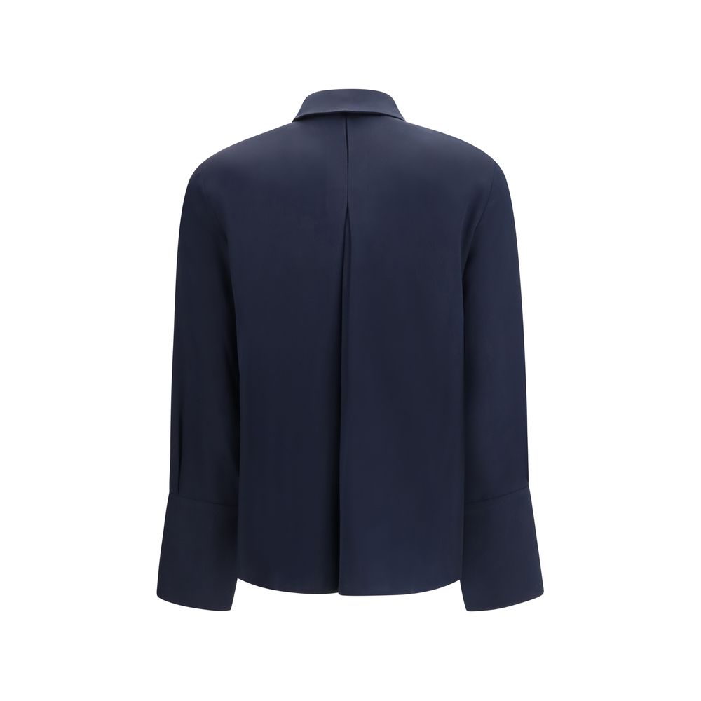 Camicia di seta blu