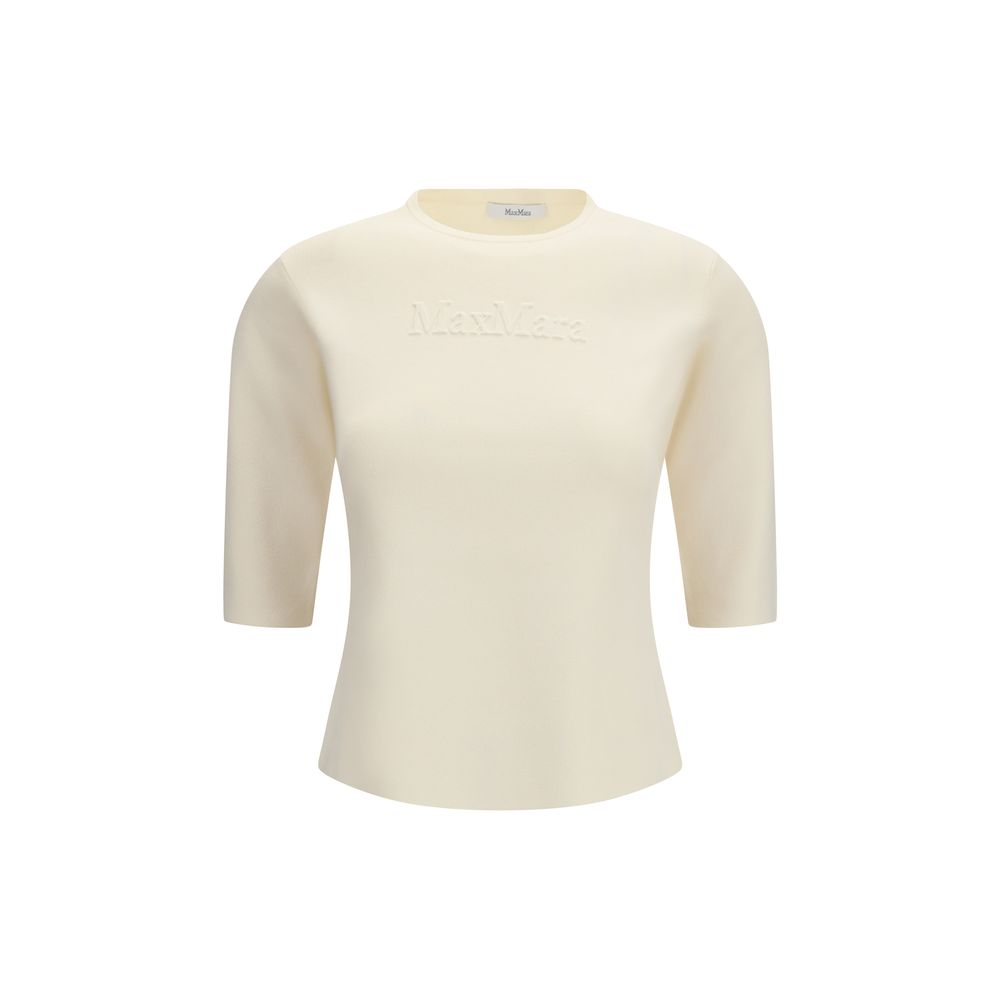 Beiges Viskose-T-Shirt