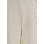 Beige Polyacryl Schlaghose