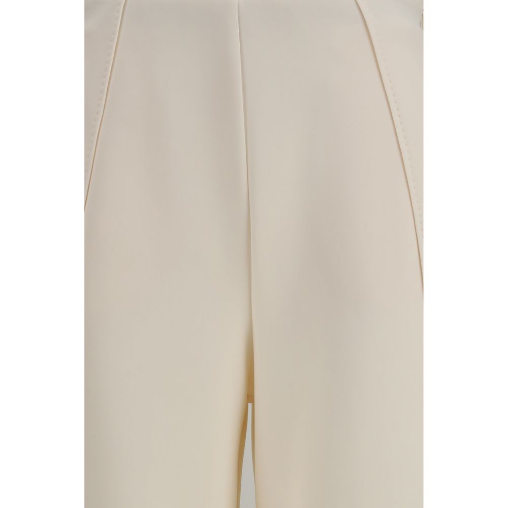 Beige Polyacryl Schlaghose