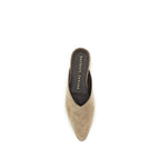 Beige Calf Leather Bos Taurus Mules