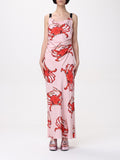 Multicolor Silk Casual Dress