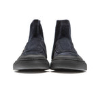 Blue Leather Womens Ankle Boot