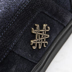 Blue Leather Womens Ankle Boot