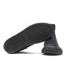 Blue Leather Womens Ankle Boot