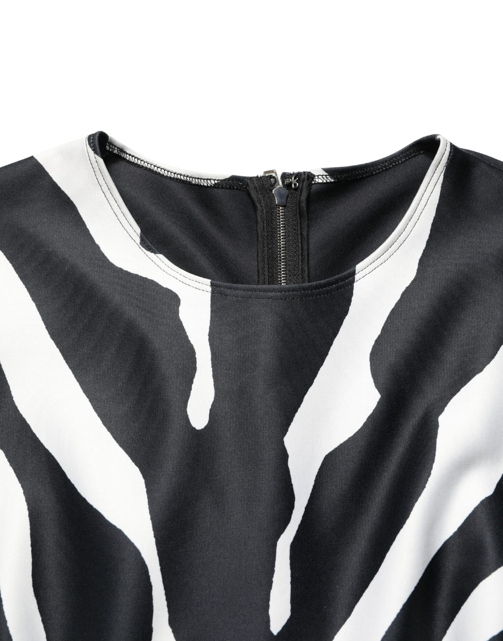 Schwarz Weiß Polyester Zebra-Muster Jumpsuit