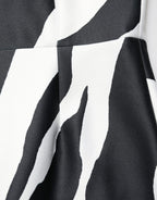 Schwarz Weiß Polyester Zebra-Muster Jumpsuit