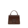 Handtasche aus braunem Ziegenleder
