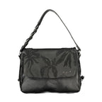 Black Polyurethane Women Backpack