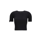 Schwarzes Viskose-T-Shirt