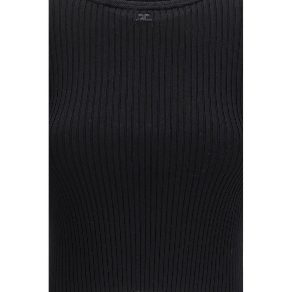 Schwarzes Viskose-T-Shirt