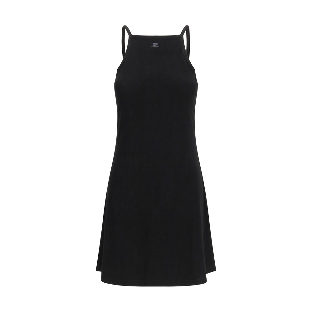 Schwarzes Freizeitkleid aus Viskose