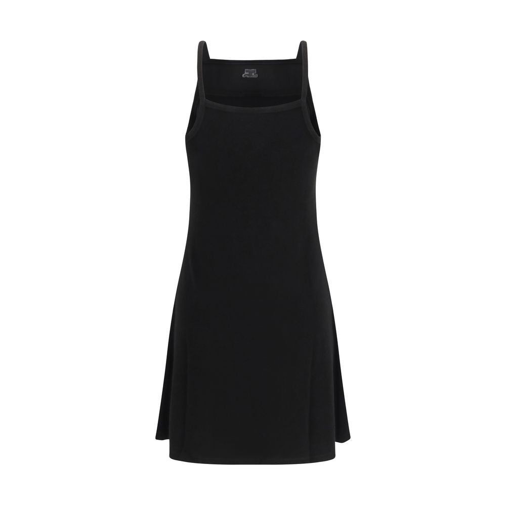 Schwarzes Freizeitkleid aus Viskose