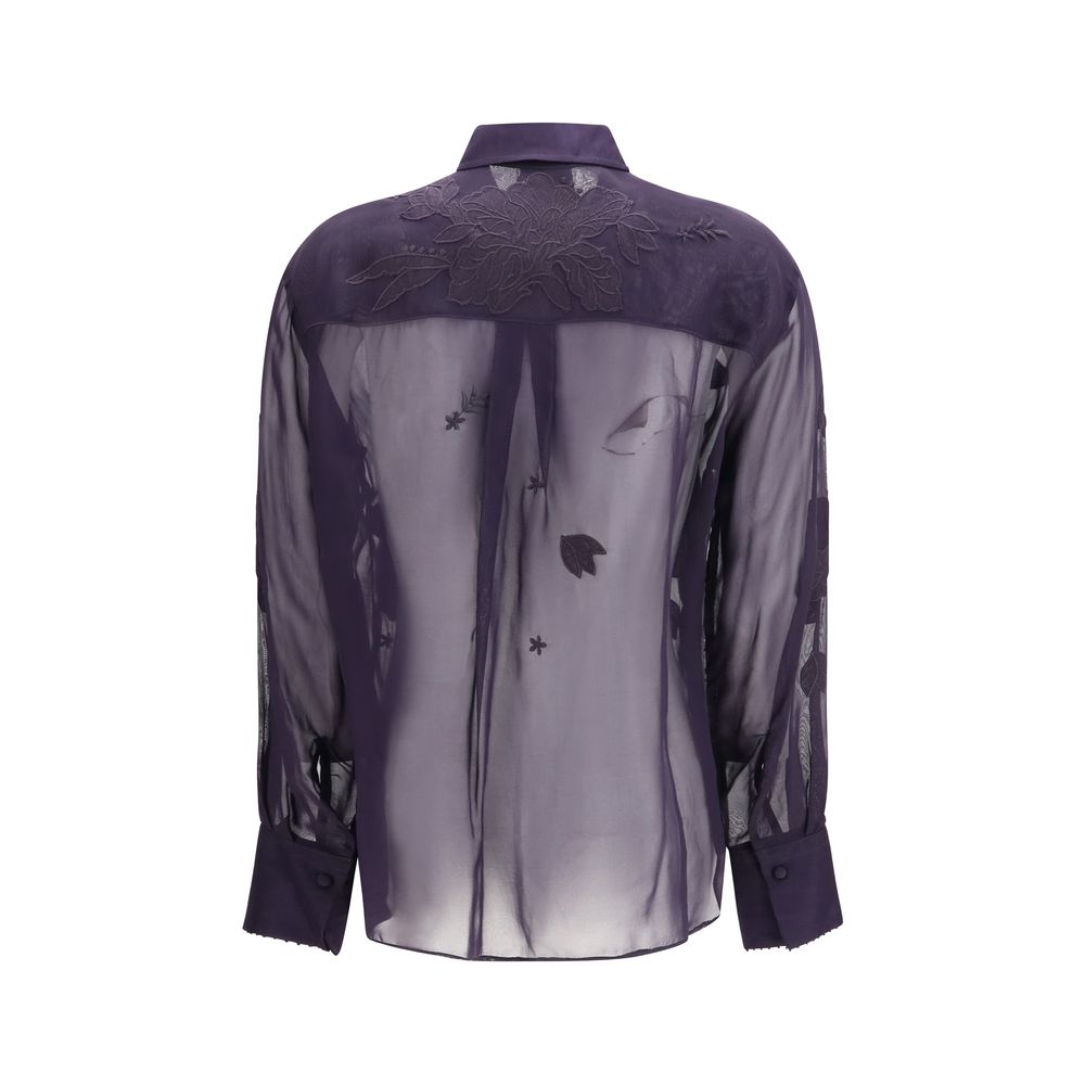 Blue Viscose Blouse