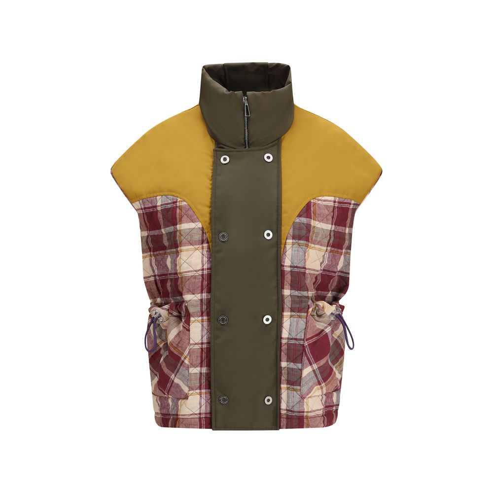 Ärmellose Jacke aus mehrfarbigem Polyamid