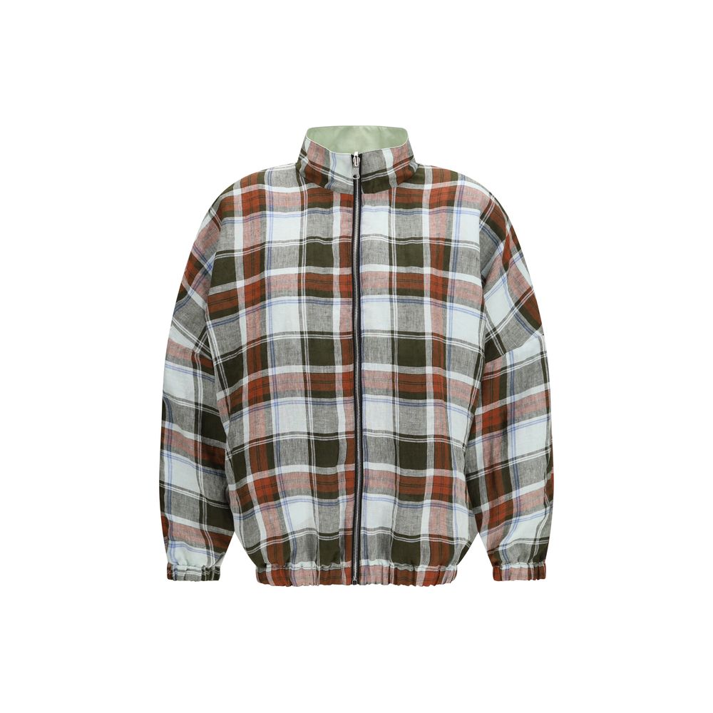 Bordeauxfarbene Shell-Jacke aus Polyamid