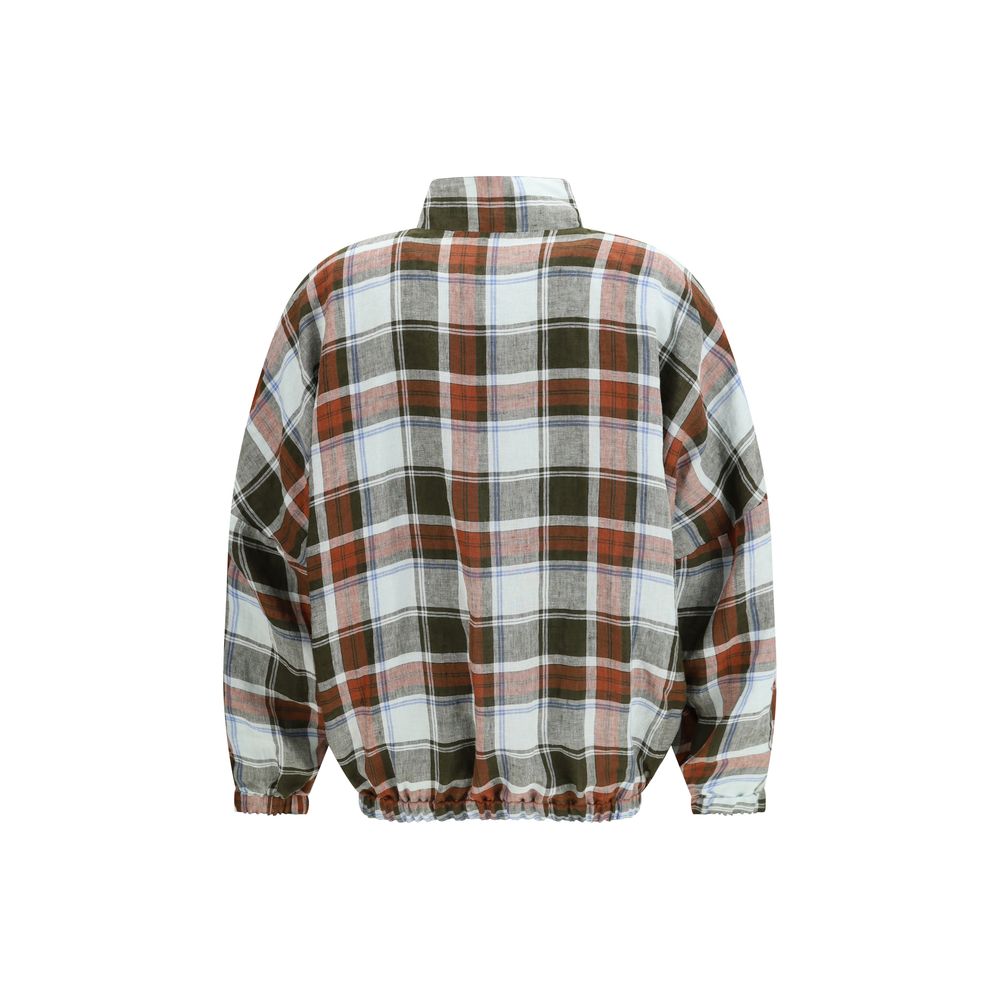 Bordeauxfarbene Shell-Jacke aus Polyamid