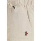 Beige Polyester Bermuda Shorts
