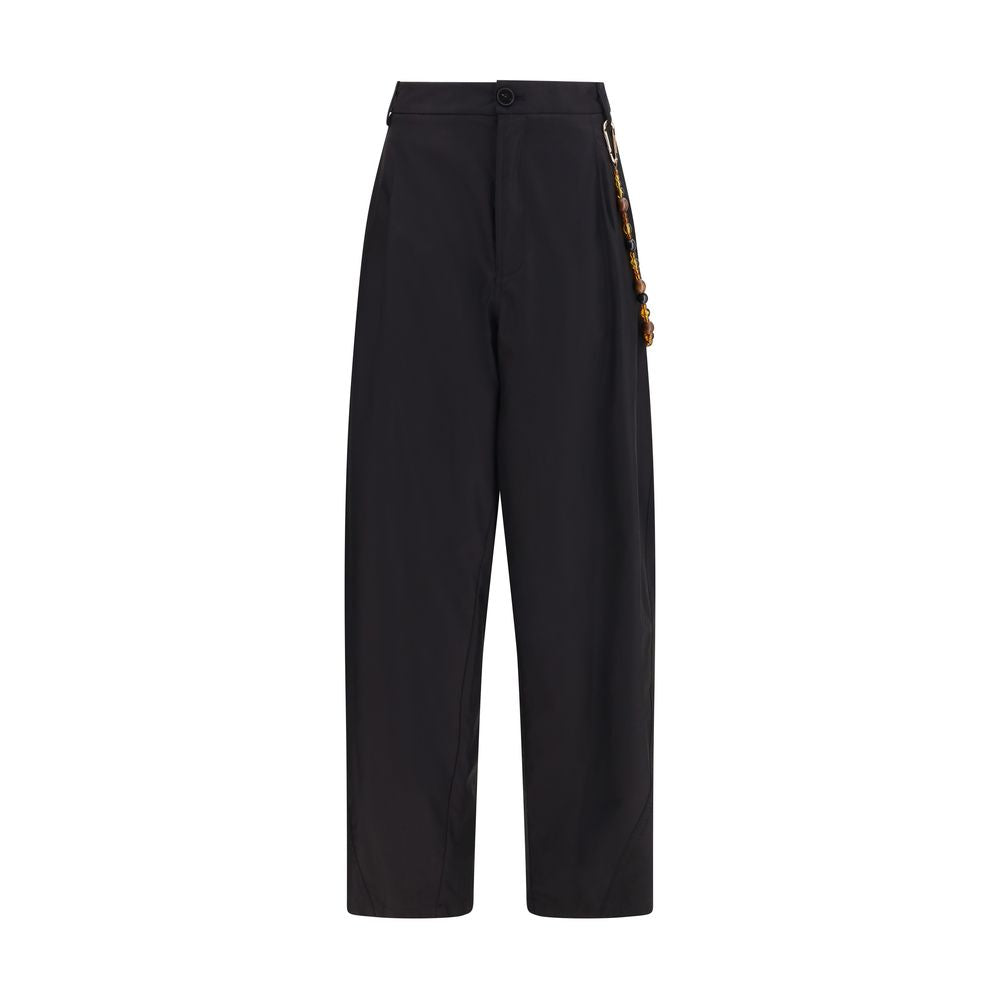 Schwarze lässige Baumwollhose