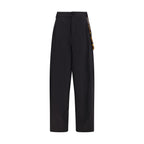 Schwarze lässige Baumwollhose