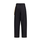 Schwarze lässige Baumwollhose