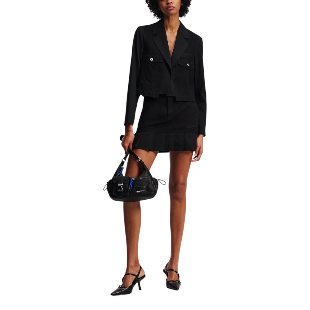 Schwarzer Blazer aus Polyester
