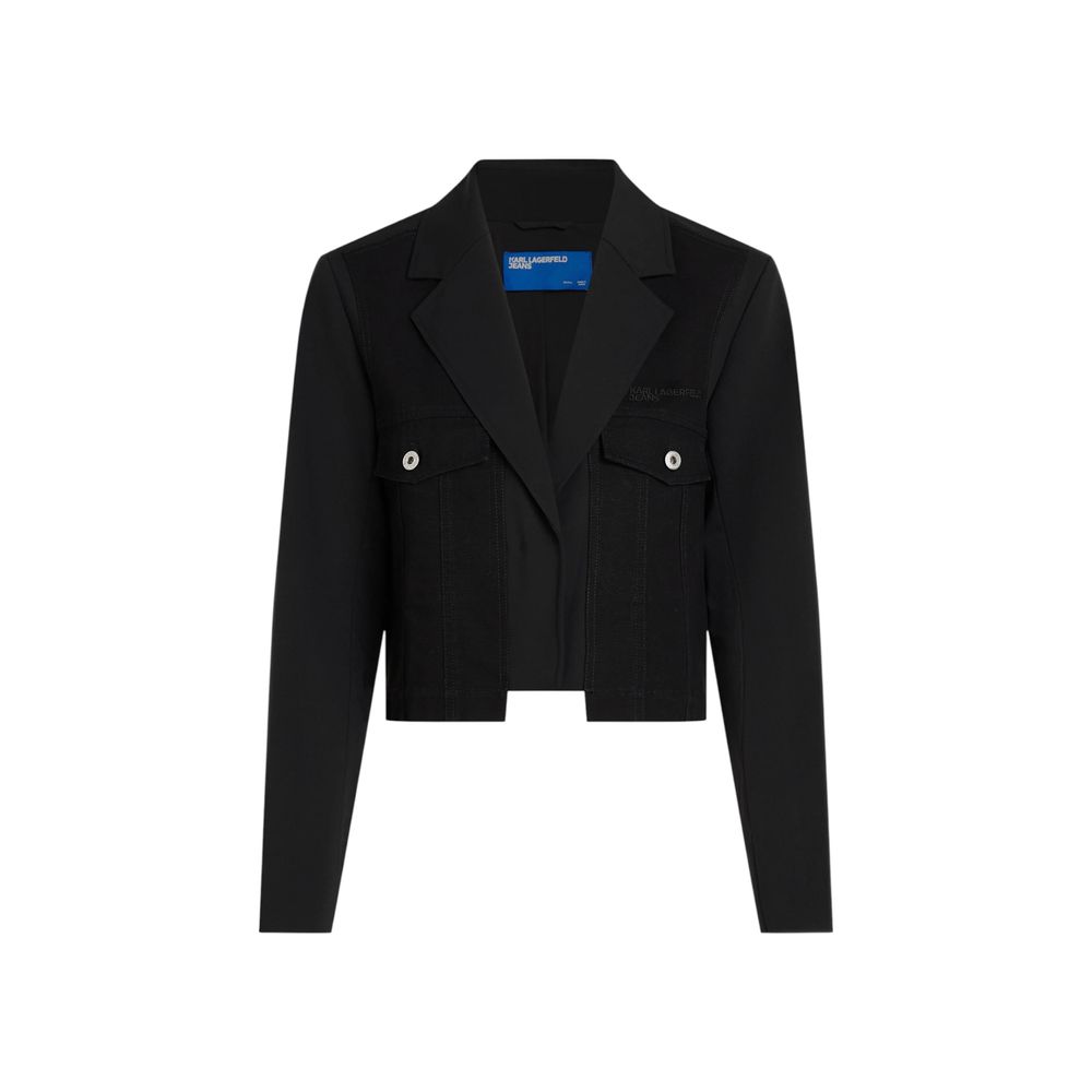 Schwarzer Blazer aus Polyester