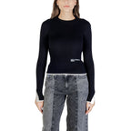 Schwarzes Viskose-Sweatshirt