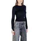 Schwarzes Viskose-Sweatshirt