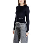 Schwarzes Viskose-Sweatshirt