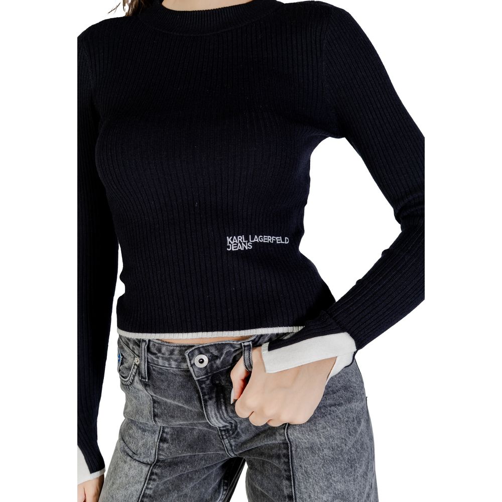Schwarzes Viskose-Sweatshirt