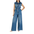 Blauer Baumwoll-Jumpsuit