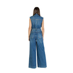 Blauer Baumwoll-Jumpsuit