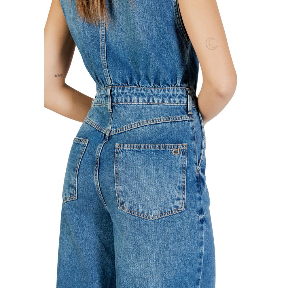 Blauer Baumwoll-Jumpsuit