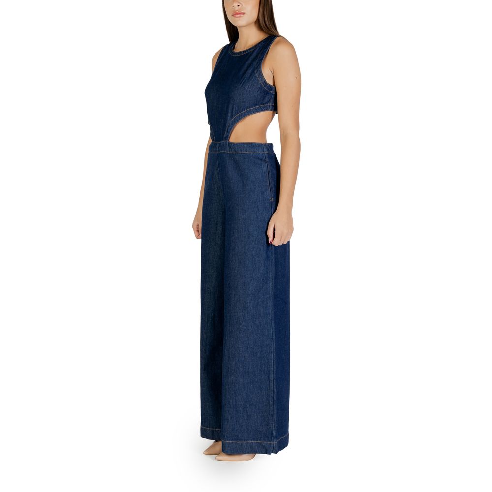 Blue Cotton Jumpsuit