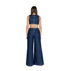 Blue Cotton Jumpsuit