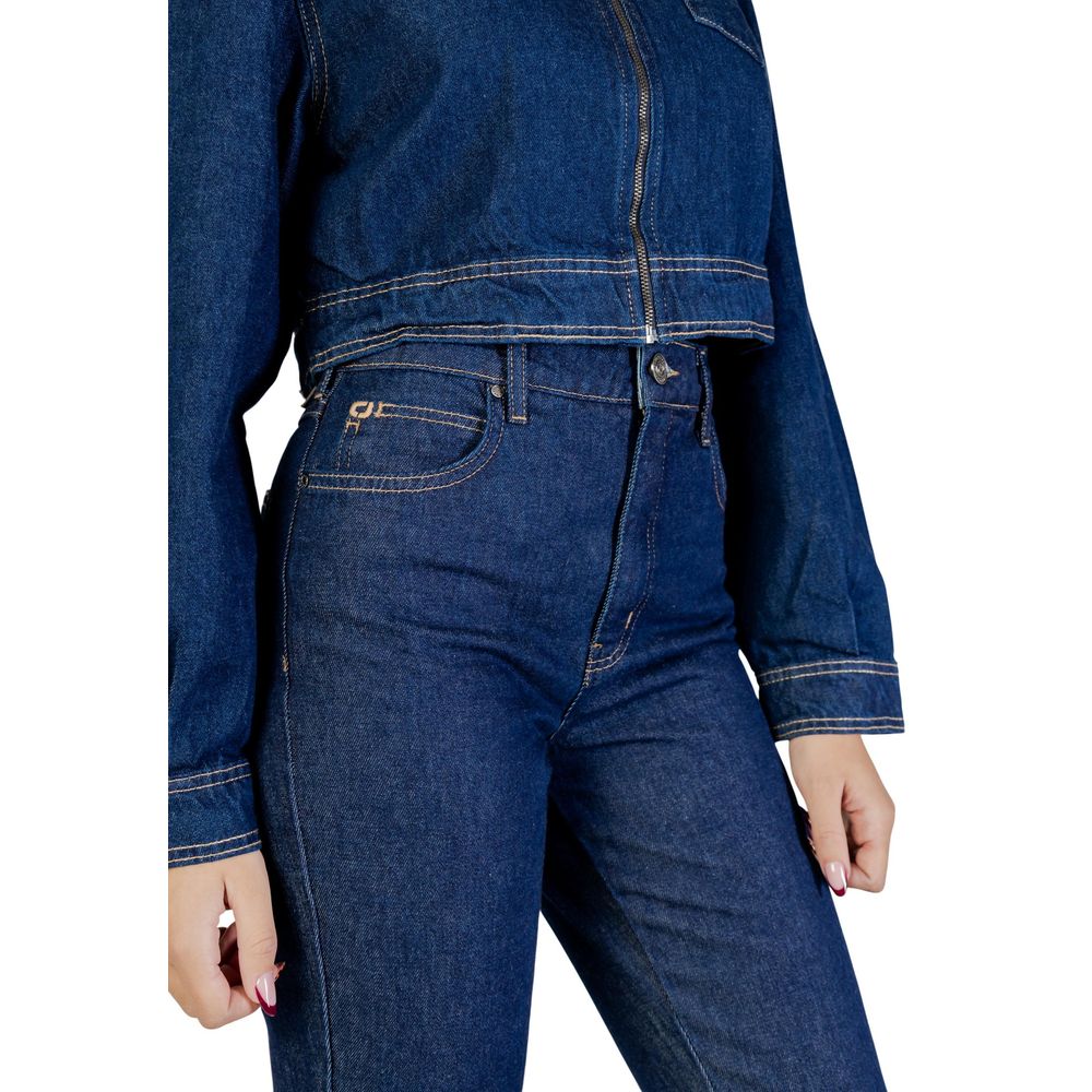 Blue Cotton Skinny Jeans