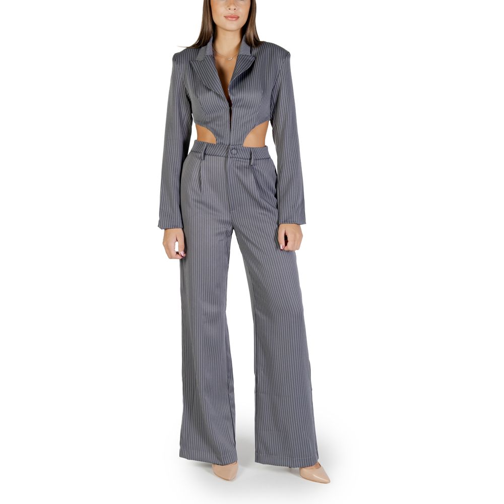 Grauer Polyester-Overall
