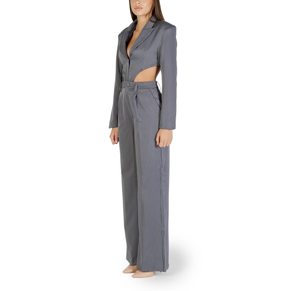 Grauer Polyester-Overall