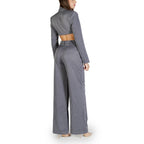 Grauer Polyester-Overall