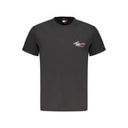 Black Cotton Men T-Shirt