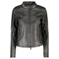 Schwarze Damen-Polyesterjacke
