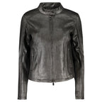 Schwarze Damen-Polyesterjacke