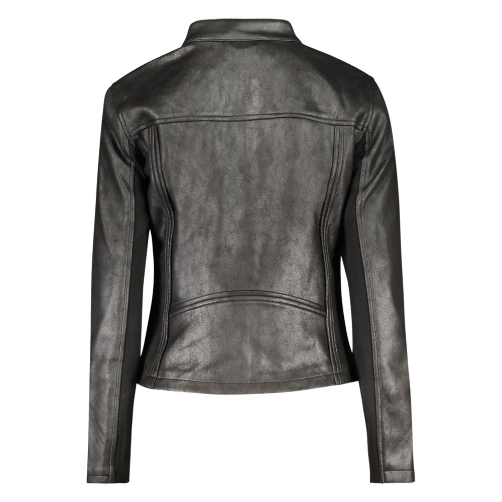 Schwarze Damen-Polyesterjacke