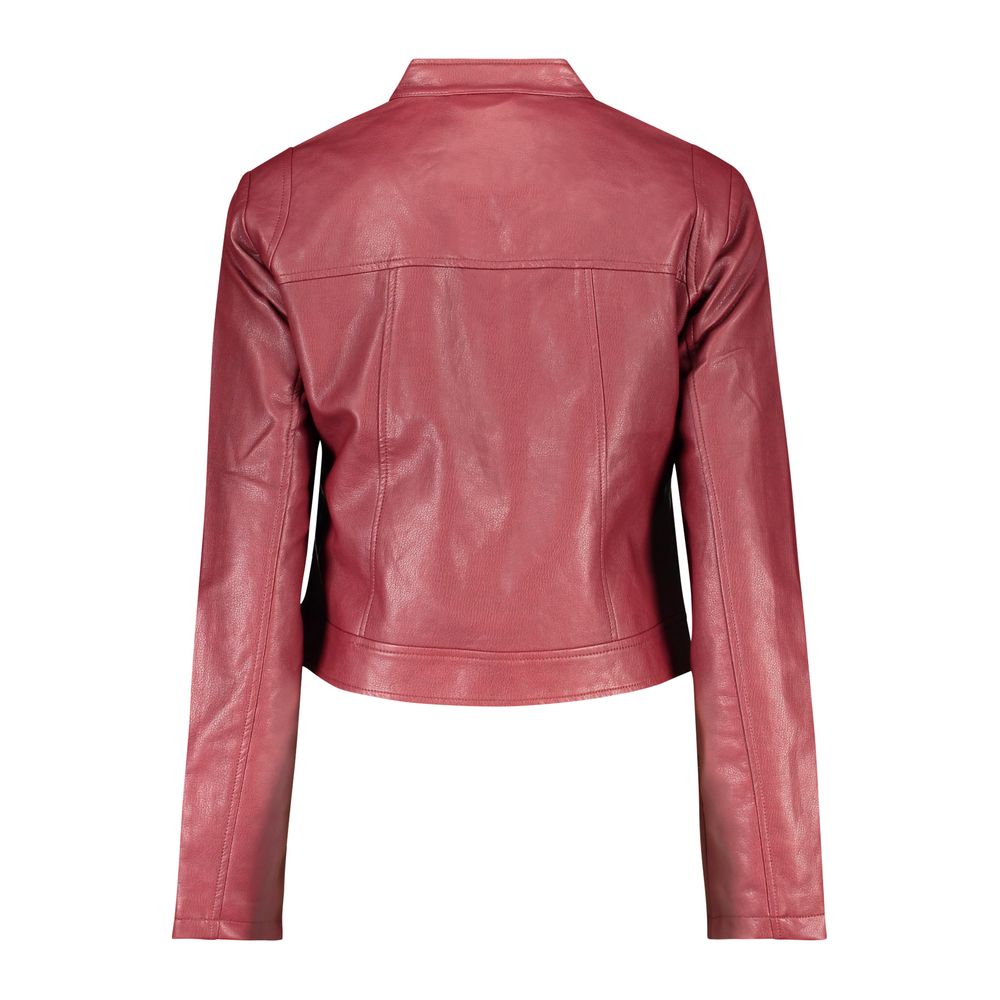 Red Polyurethane Women's Jacket