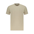 Beige Cotton Men T-Shirt