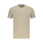 Beige Cotton Men T-Shirt